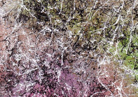 Lebenswege (Ausschnitt aus gleichnamiger Serie), 2016, Acryl auf Papier, 10,5 x 14,9 cm ©Andreas Horn 